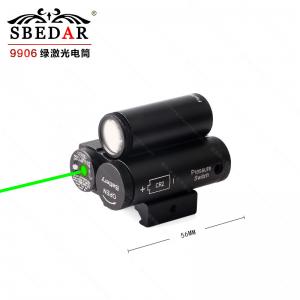 袖珍版LED强光电筒绿激光一体金属瞄准器 9906绿激光狙击瞄