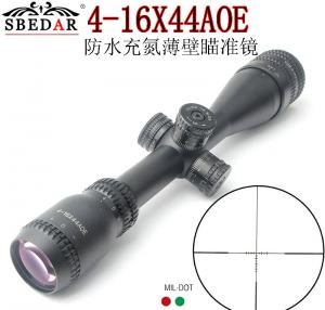 4-16x44AOE紫膜薄壁带红绿灯制锁防水瞄准镜